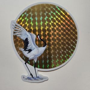 Japanese Red-crowned Crane vinyl sticker